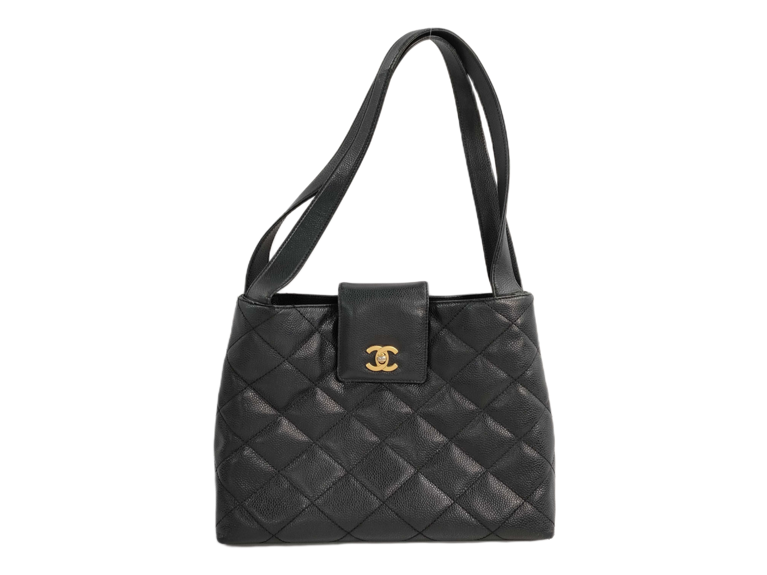 CHANEL Matlasse Caviar Skin 6459550 Black Tote Bag